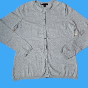 Banana Republic Gray Silk Cardigan Size Large